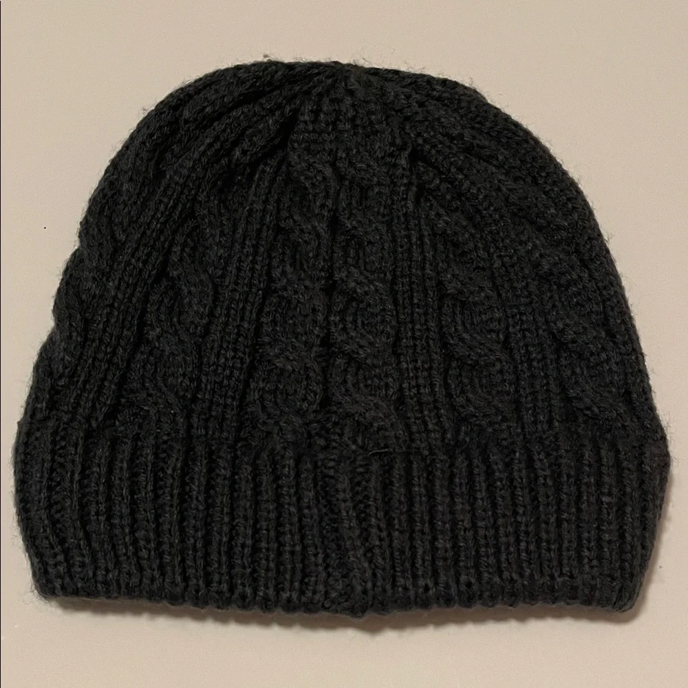 Hudson Baby Cable Knit Beanie Trio Navy Black & Gray Knitted Caps Infant Toddler